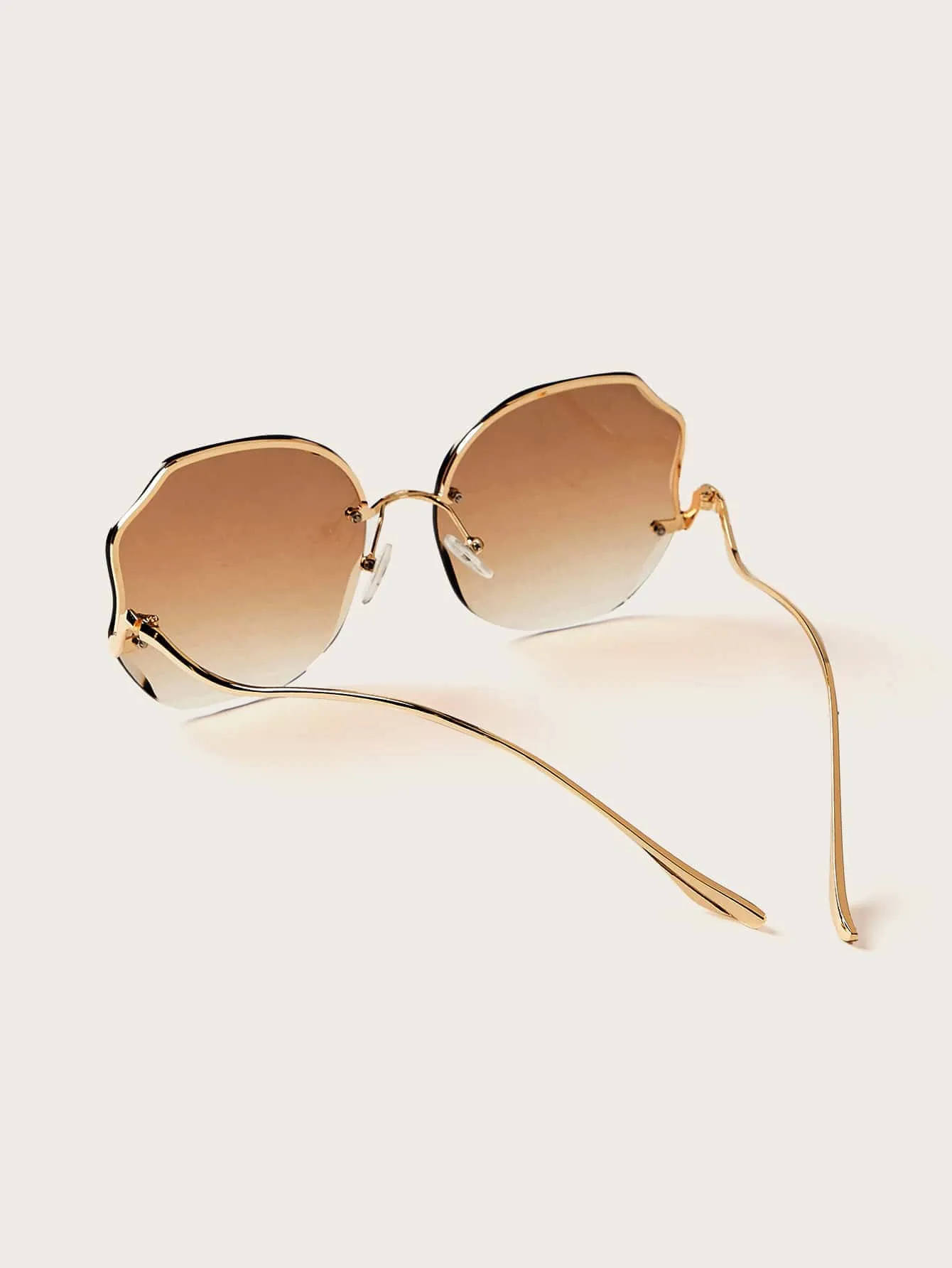 1pair Simple Rimless Fashion Glasses