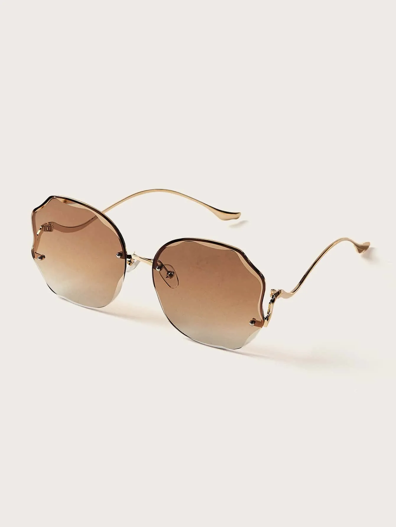 1pair Simple Rimless Fashion Glasses