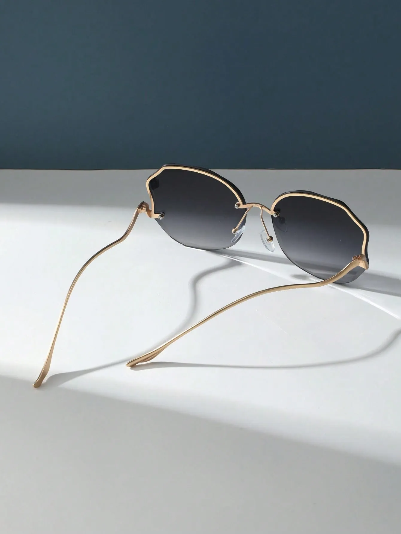 1pair Simple Rimless Fashion Glasses