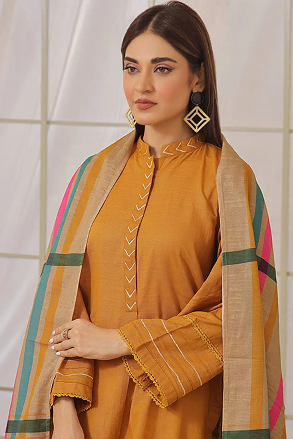 2 Pcs Stitched Khaddar SHIRT & DUPATTA RKHD-1640
