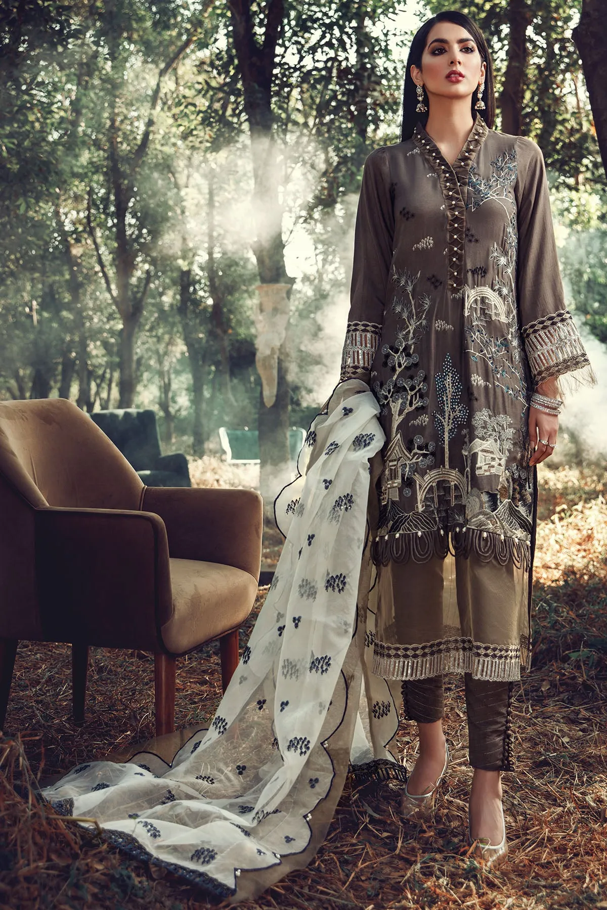 2704-PERCE-NEIGE EMBROIDERED LINEN UNSTITCHED