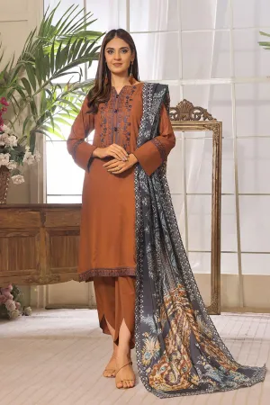 3PC Unstitched Embroidered Jacquard Linen Suit KJE-2285