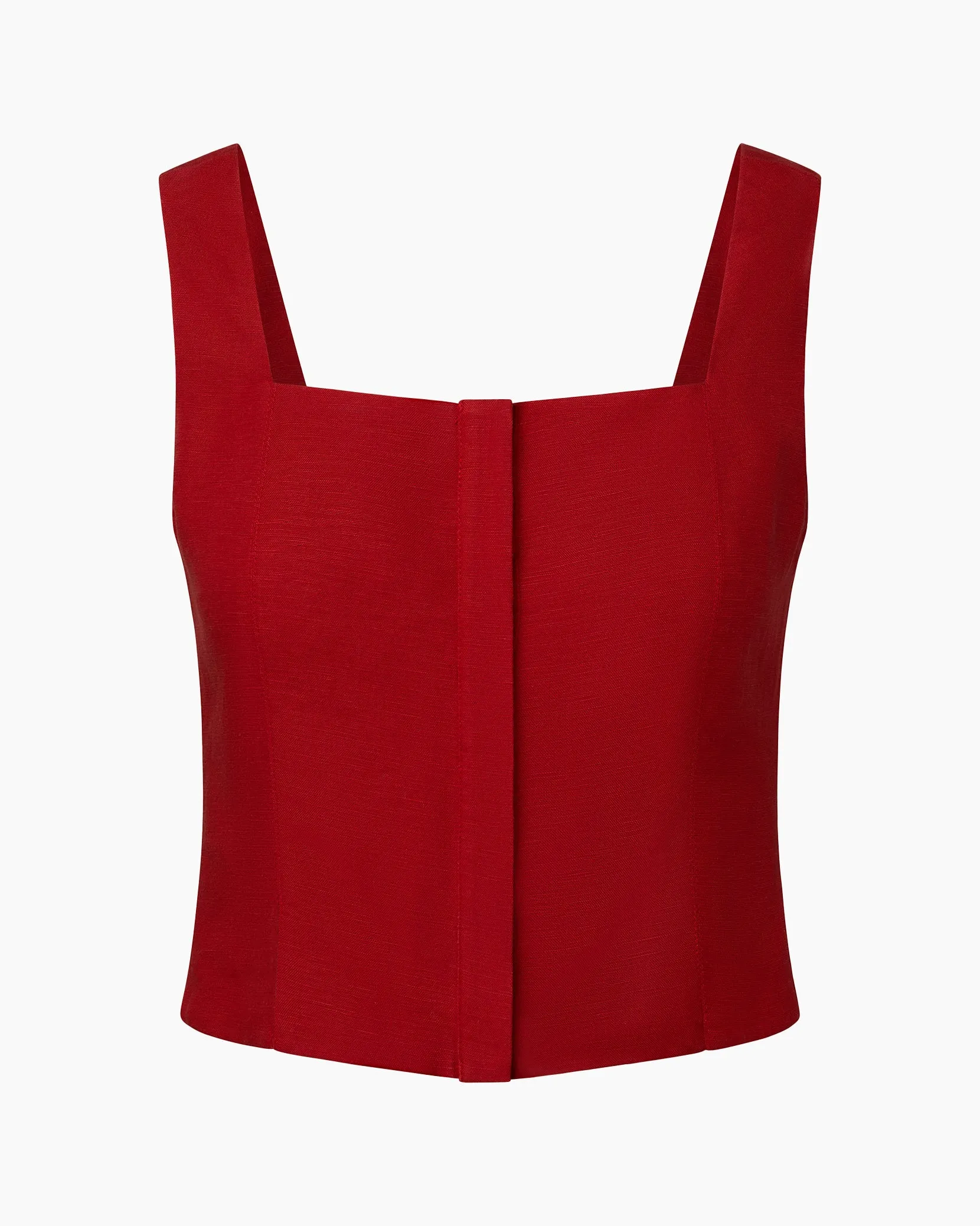 Air Linen Square Neck Top