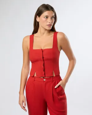 Air Linen Square Neck Top