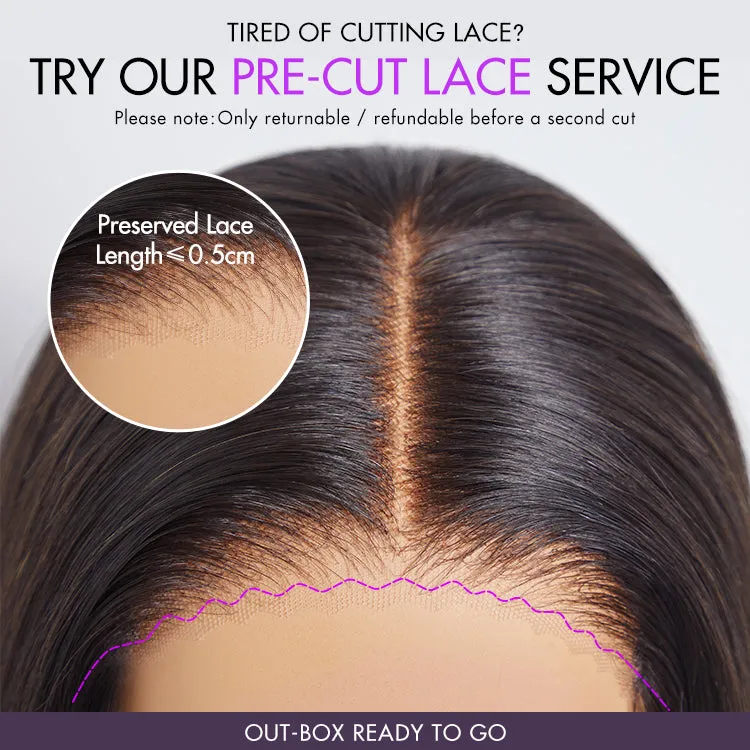 AiryFit Scalp Care Wigs | Silky Blunt Cut Bob Snugfit Glueless Minimalist HD Lace Short Wig Pre-Cut Lace