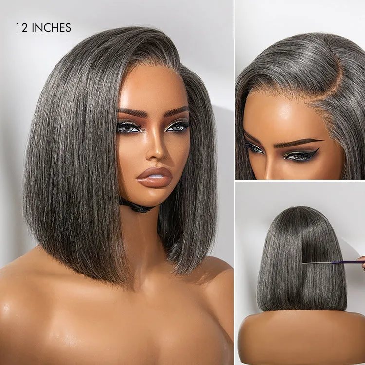 AiryFit Scalp Care Wigs | Silky Blunt Cut Bob Snugfit Glueless Minimalist HD Lace Short Wig Pre-Cut Lace