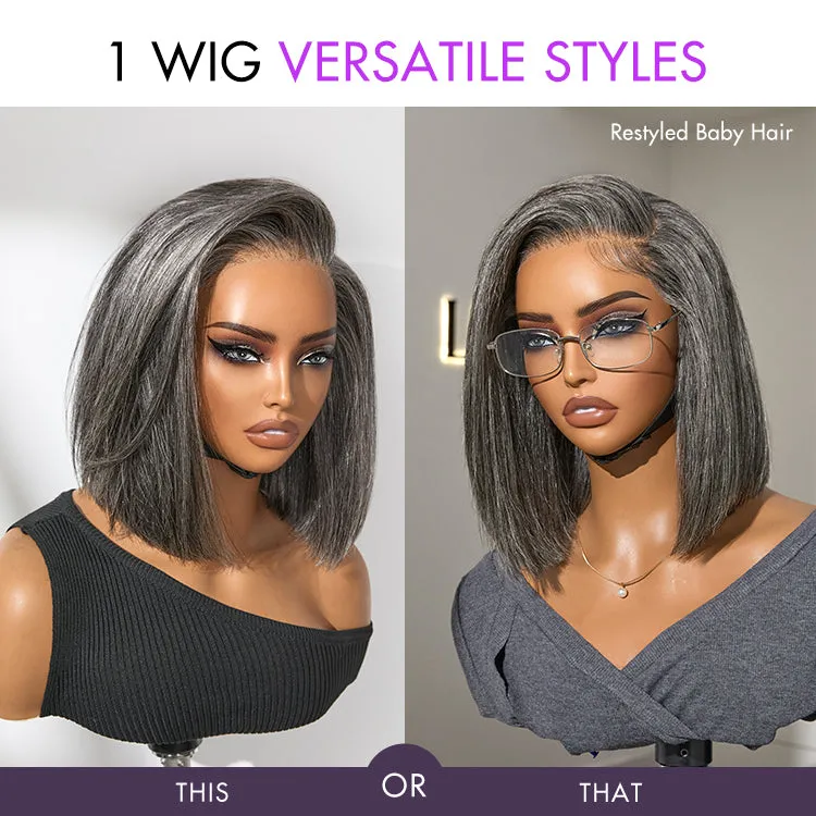 AiryFit Scalp Care Wigs | Silky Blunt Cut Bob Snugfit Glueless Minimalist HD Lace Short Wig Pre-Cut Lace