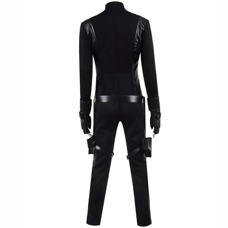 Avengers Black Widow Natasha Romanoff Black Jumpsuit Halloween Cosplay Costume