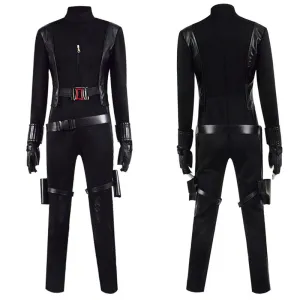 Avengers Black Widow Natasha Romanoff Black Jumpsuit Halloween Cosplay Costume
