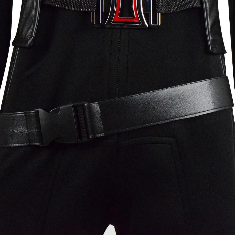 Avengers Black Widow Natasha Romanoff Black Jumpsuit Halloween Cosplay Costume
