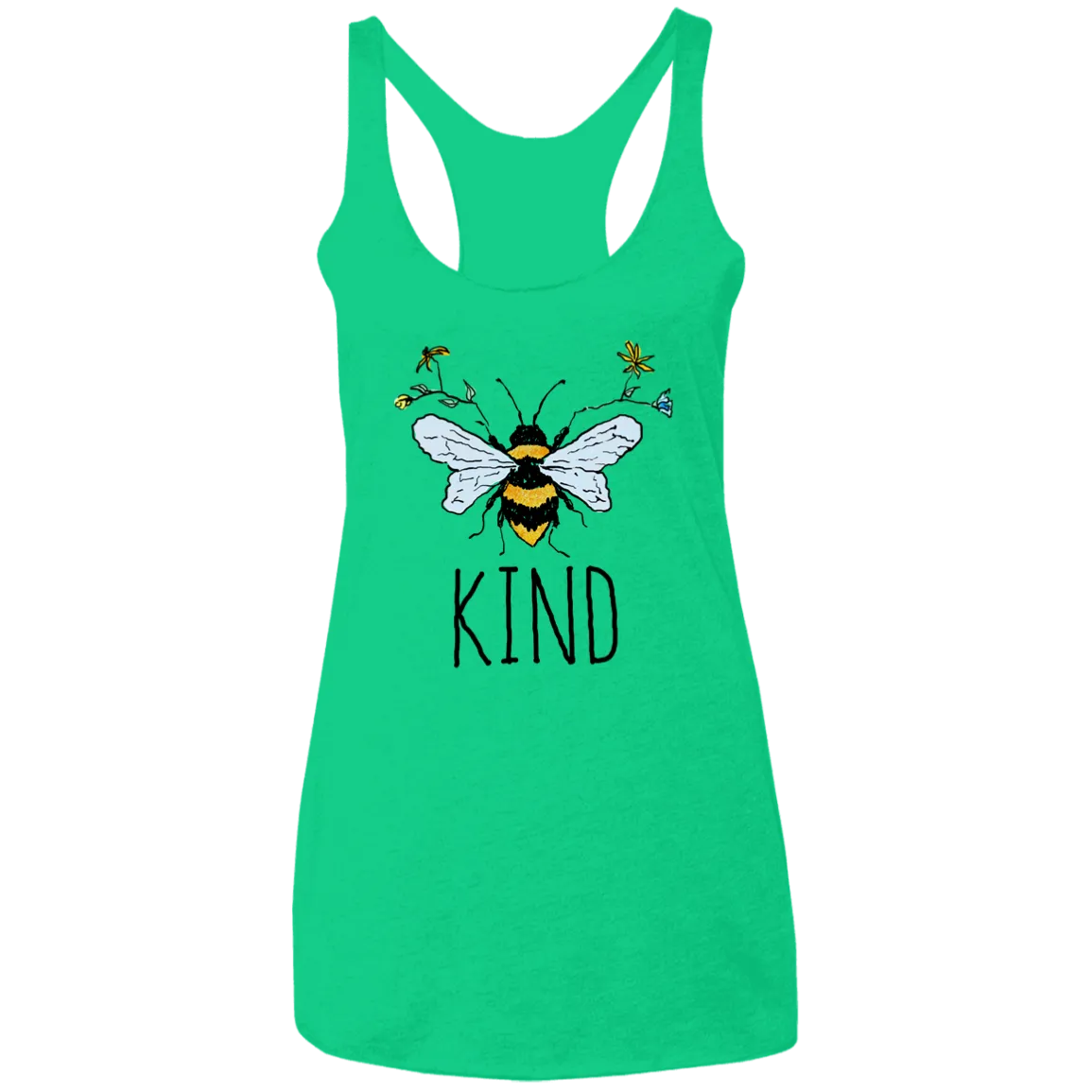 Bee Kind Ladies' Triblend Racerback Tank
