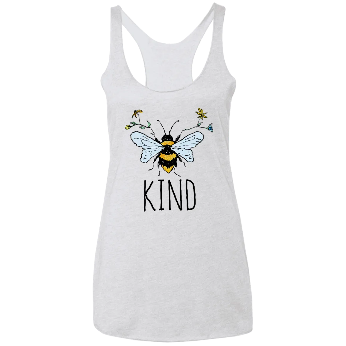 Bee Kind Ladies' Triblend Racerback Tank