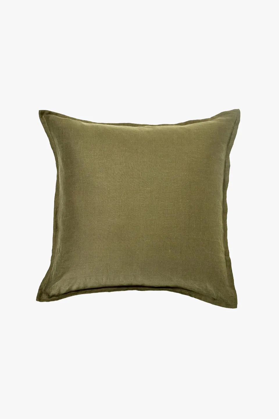 Belgian Washed Linen Olive Euro Pillowcase