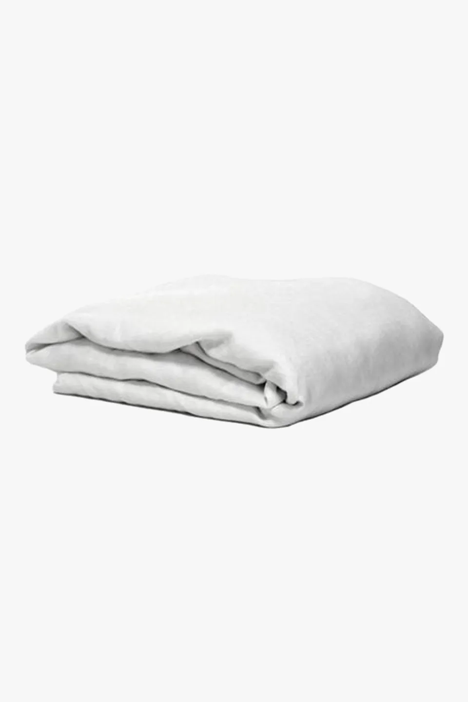 Belgian Washed Linen White King Fitted Sheet