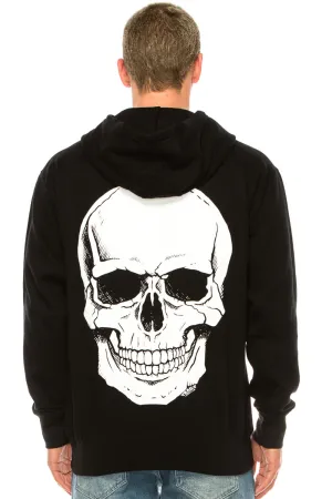 BIG SKULL ZIP UP HOODIE