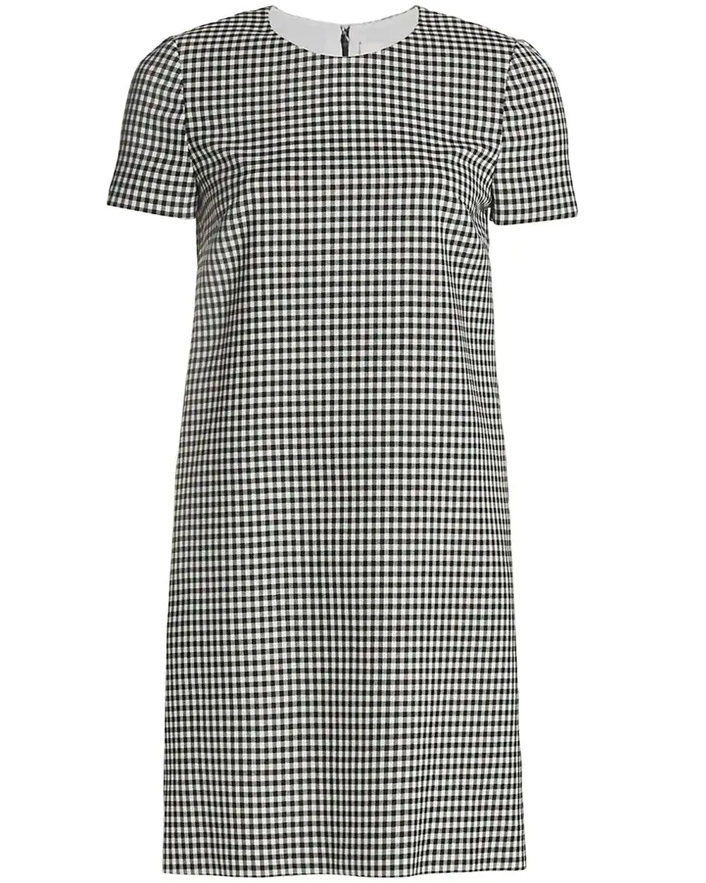 Black Gingham Shift Dress