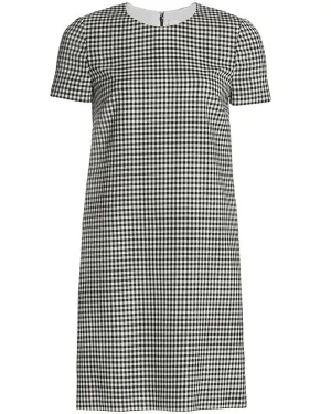 Black Gingham Shift Dress