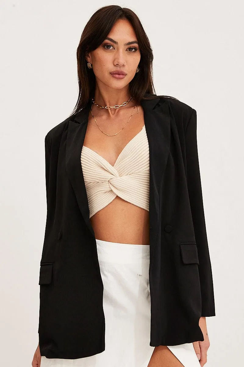 Black Oversized Jacket Long Sleeve