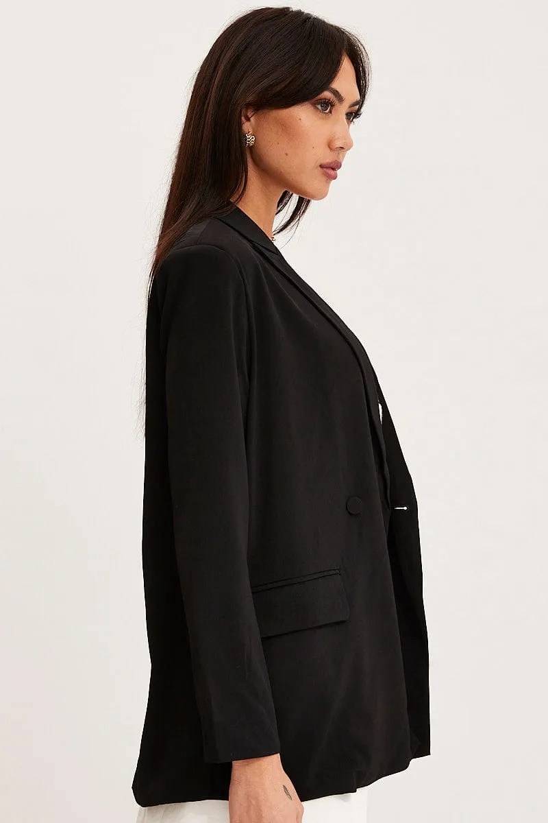 Black Oversized Jacket Long Sleeve