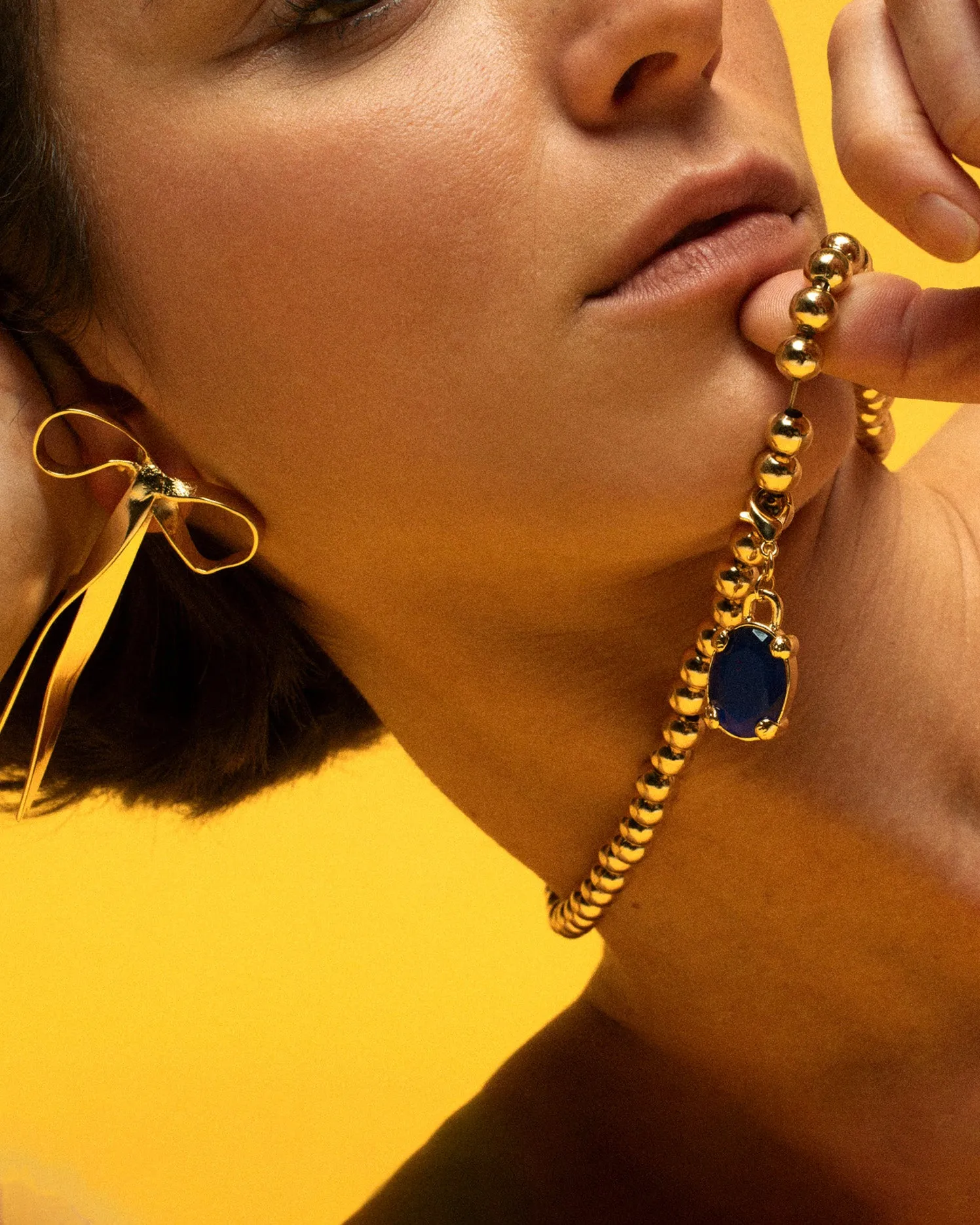 Blue Diamond Charm Gold