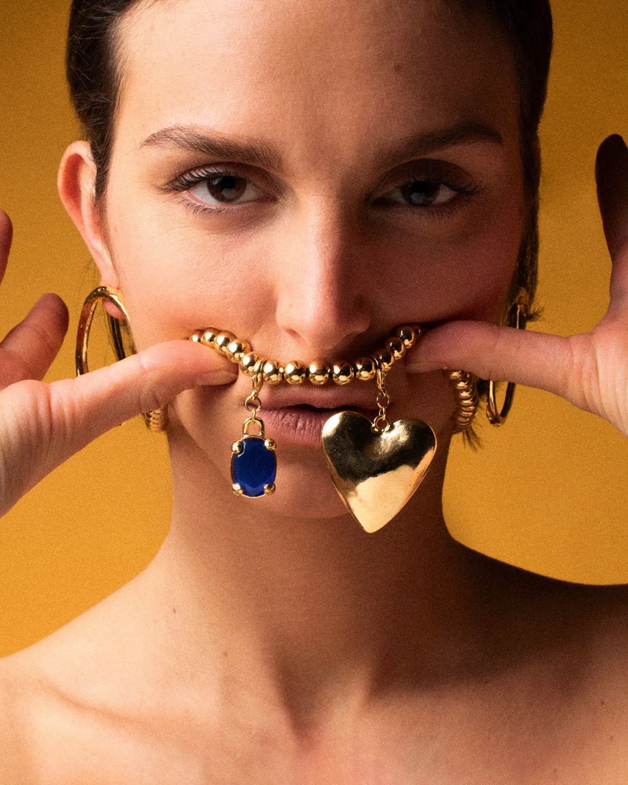 Blue Diamond Charm Gold