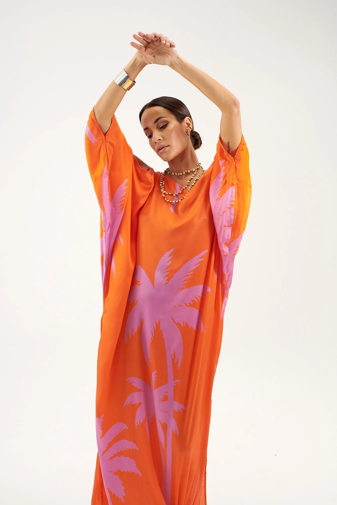 Bohemia Kaftan - Purple Palms