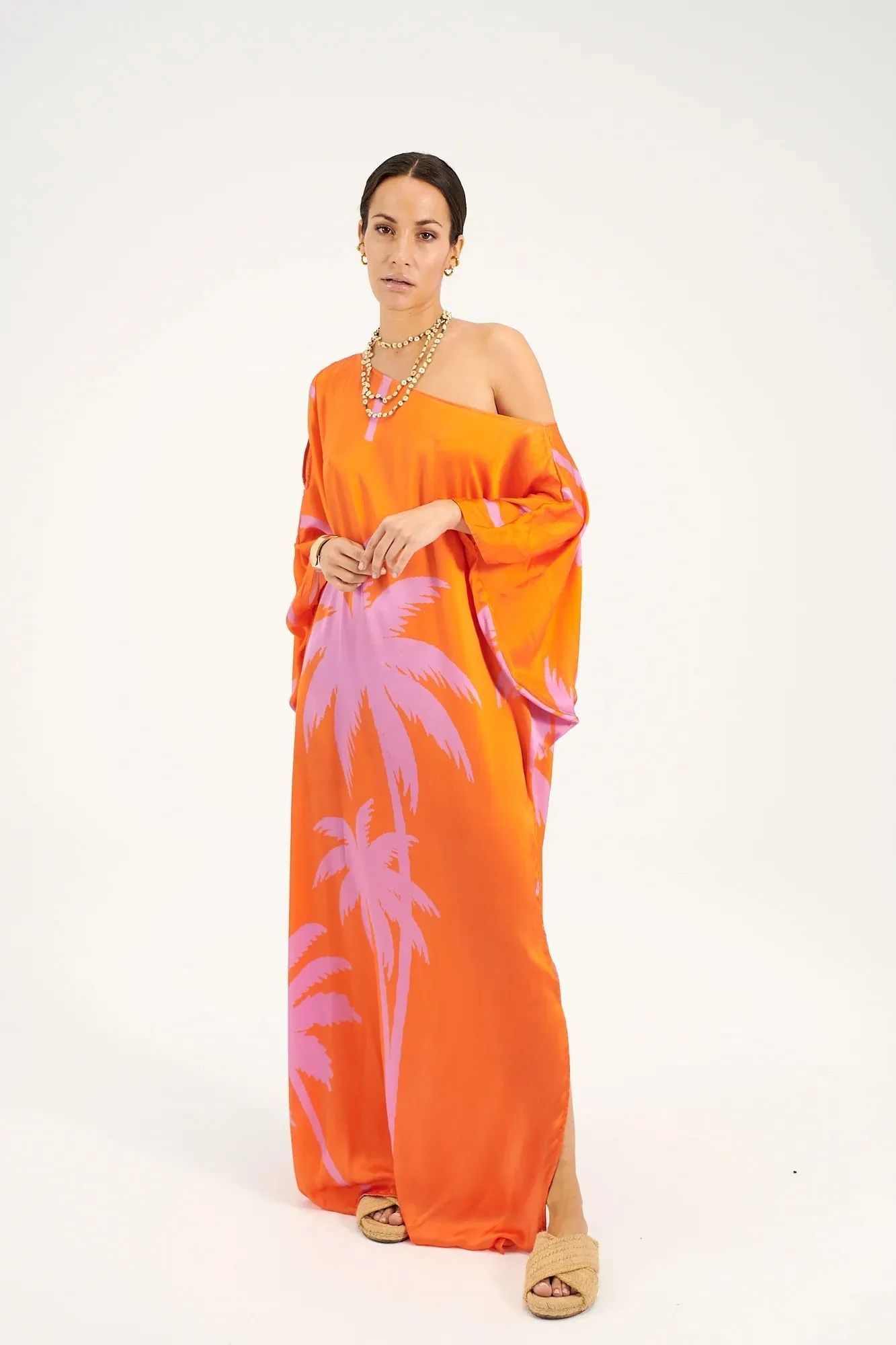 Bohemia Kaftan - Purple Palms
