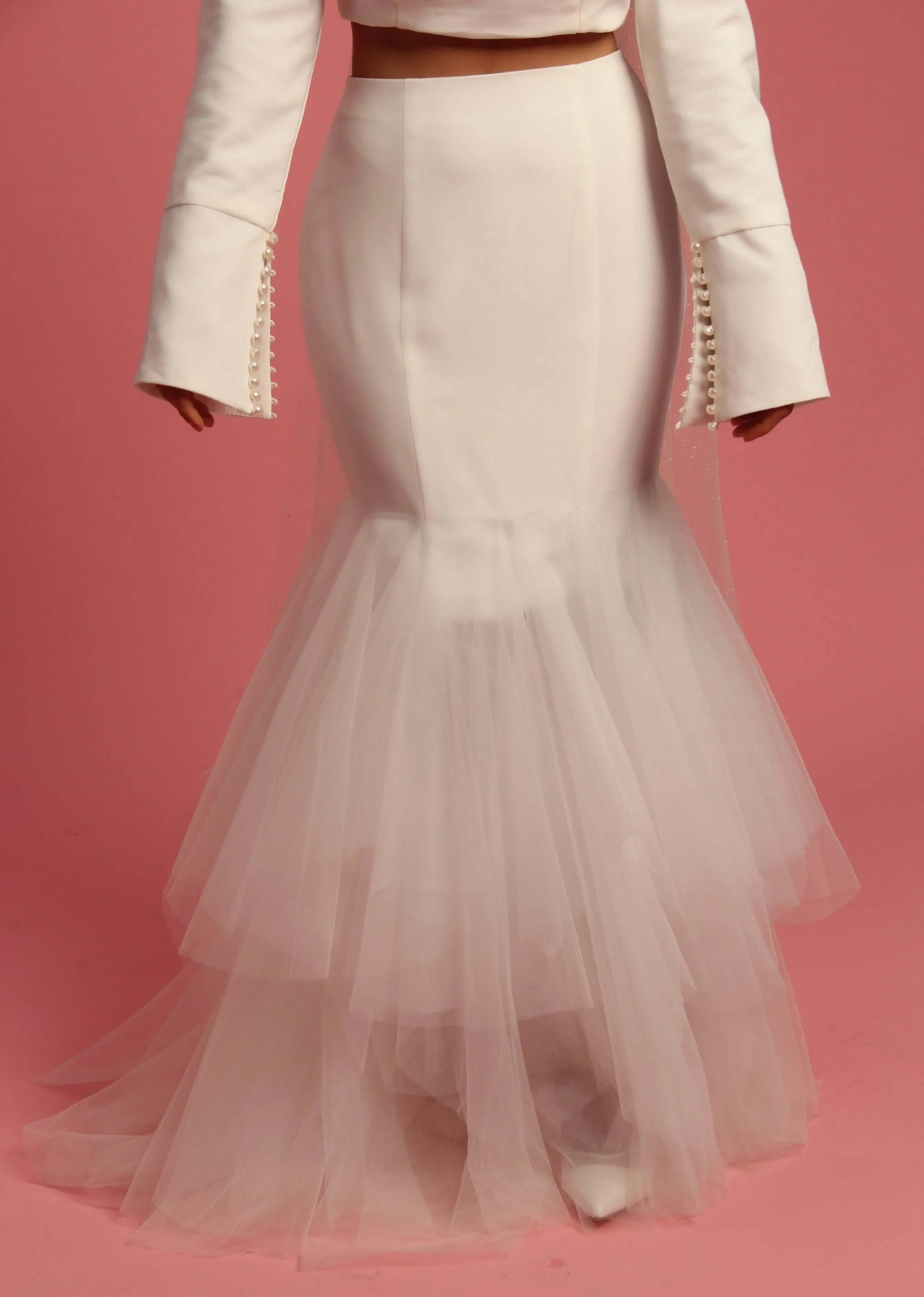 Bridal Ruffled Tulle Skirt