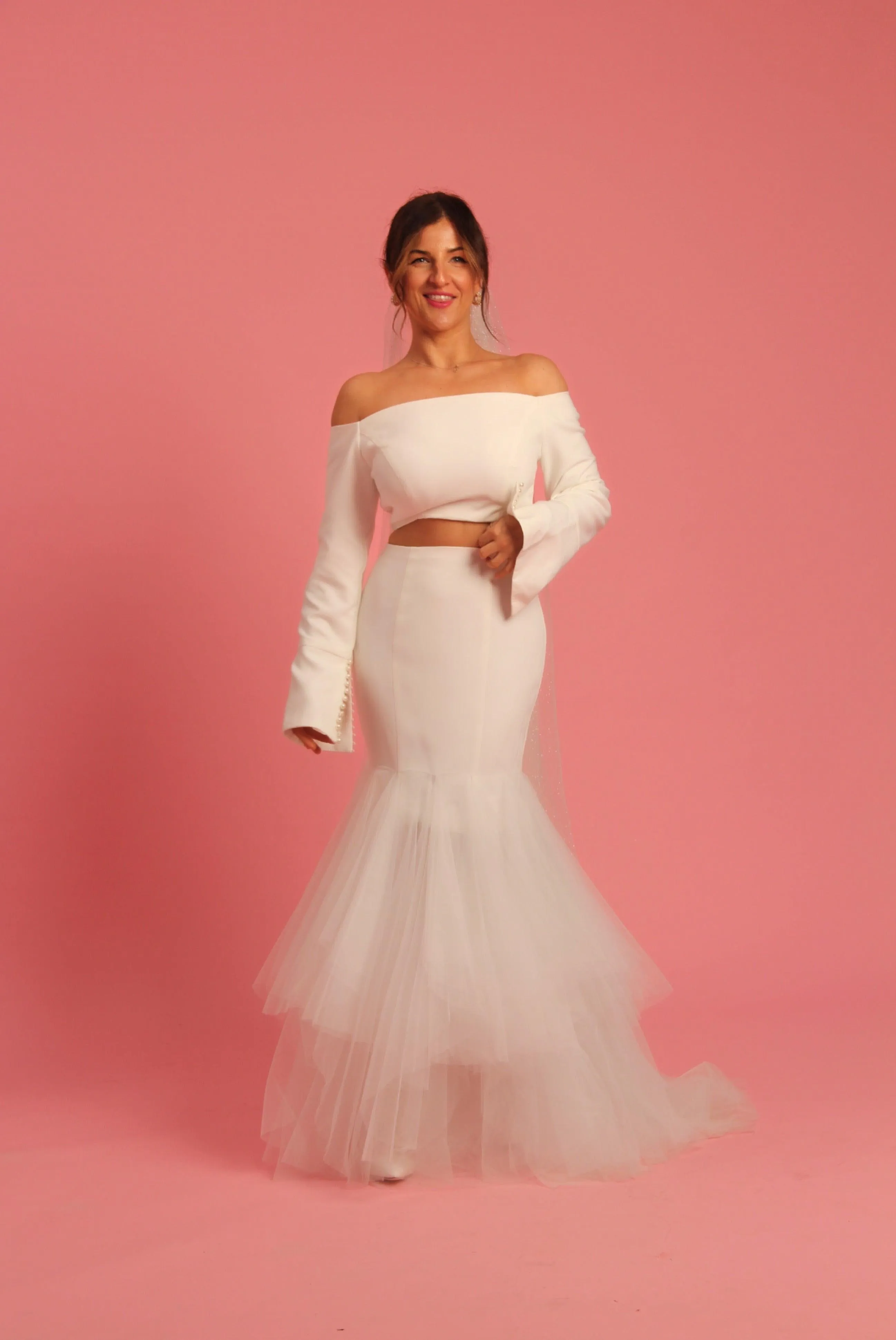 Bridal Ruffled Tulle Skirt