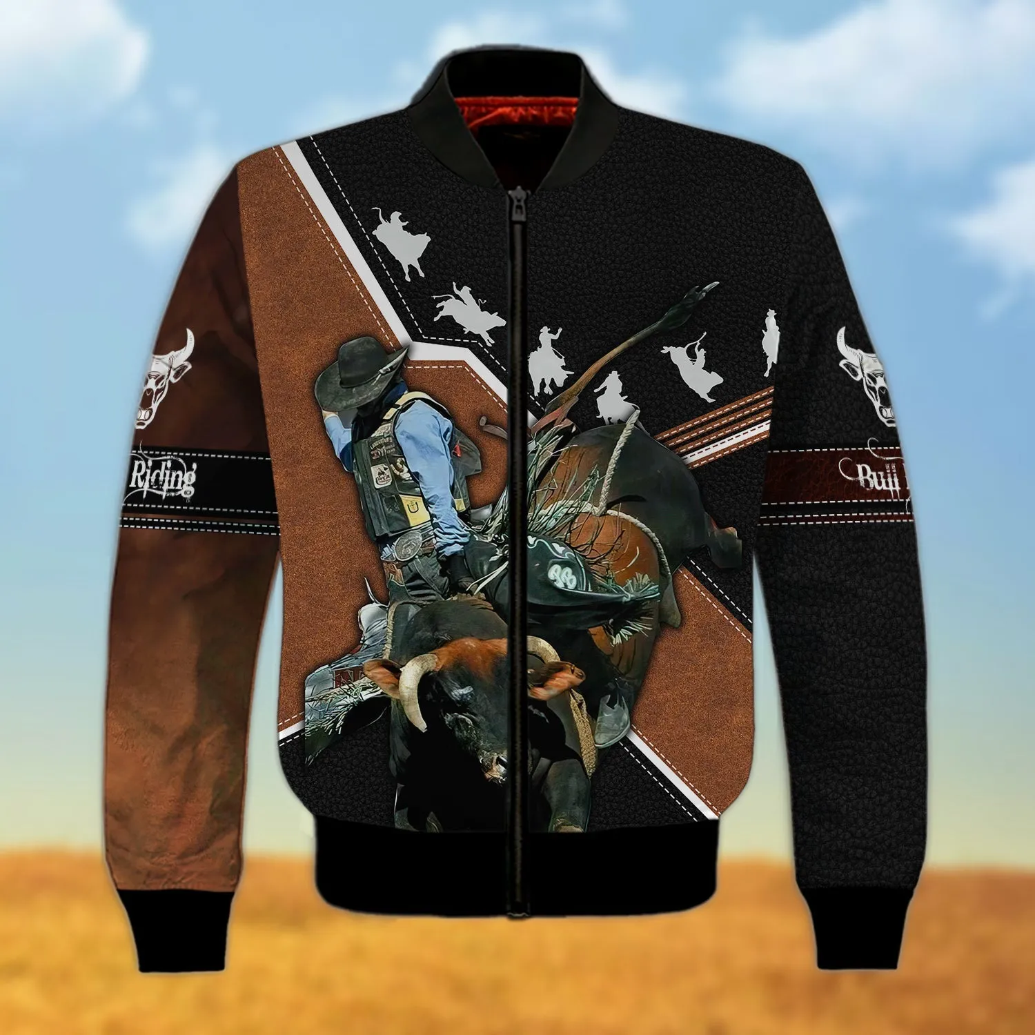 Bull Riding Unisex Hoodie Tattoo, Bull Riding Sweatshirt Bomber For Him, Bull Riding Gifts