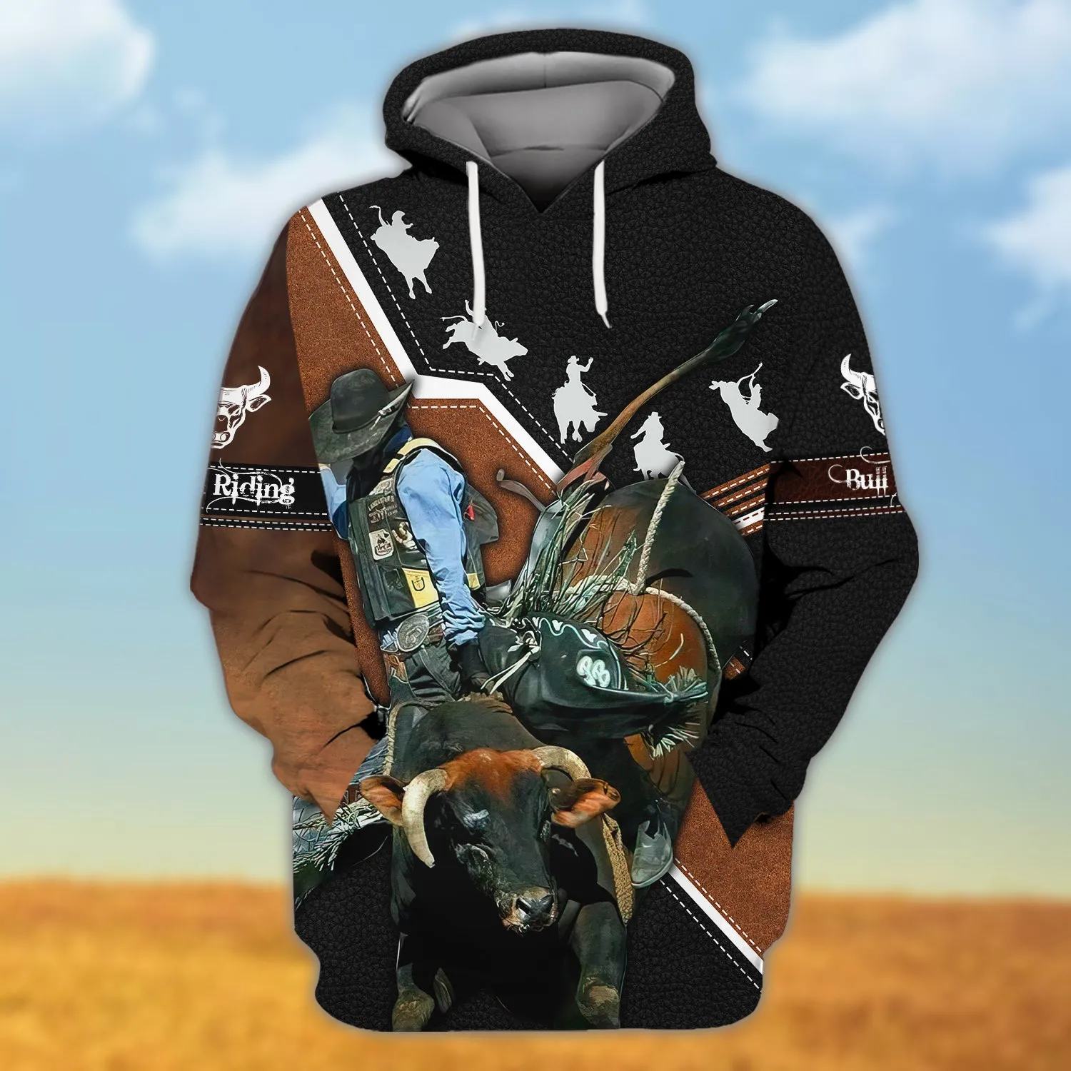 Bull Riding Unisex Hoodie Tattoo, Bull Riding Sweatshirt Bomber For Him, Bull Riding Gifts