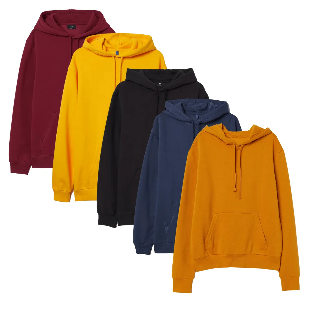 Bundle of 5 Plain Hoodie