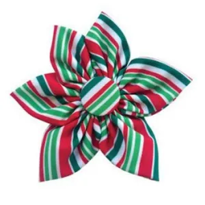 Candy Cane Pinwheel Collar Bow