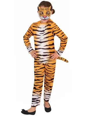 Classic Tiger Animal Kids Costume Jumpsuit With Mask