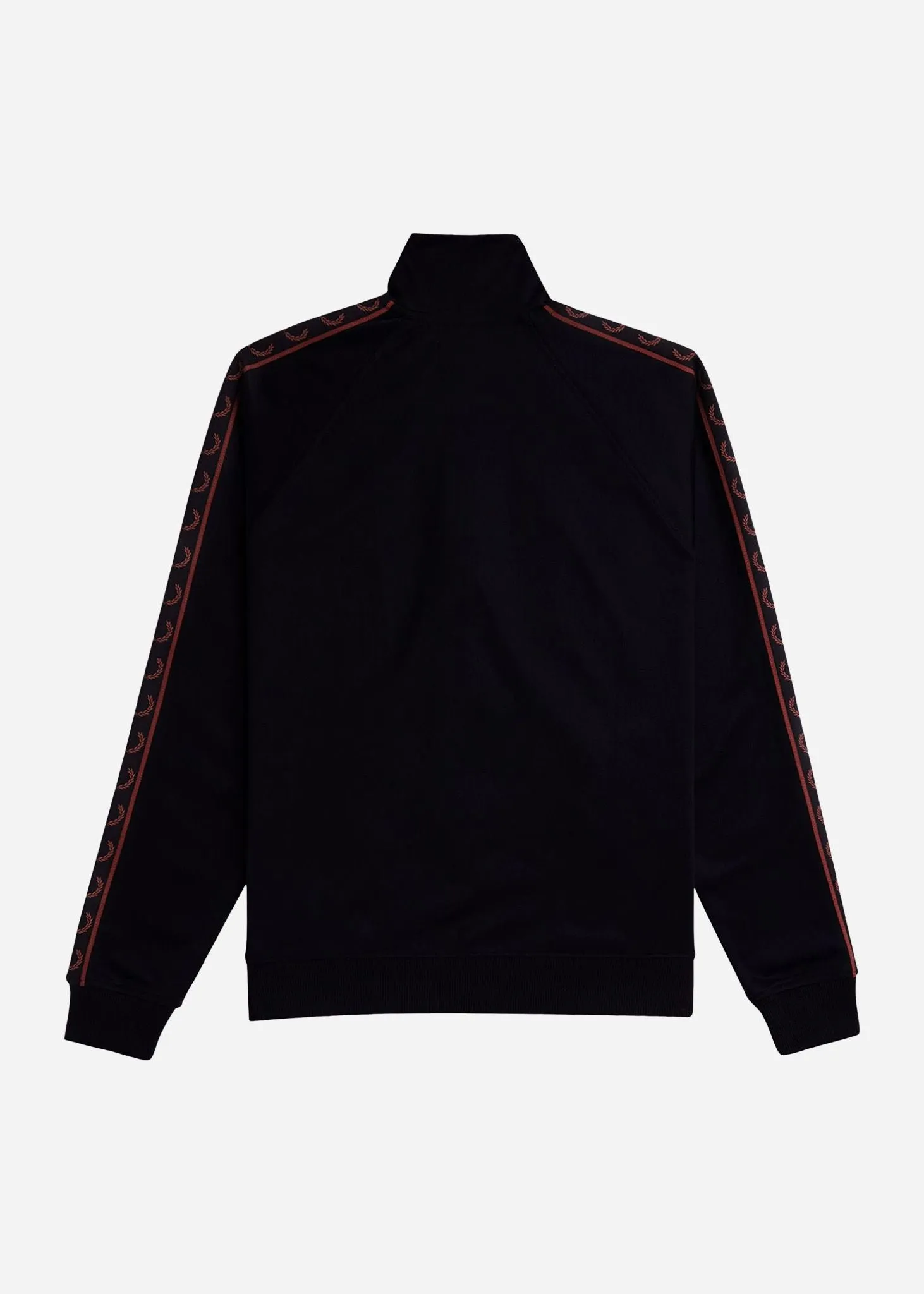 Contrast tape track jacket - black whisky brown
