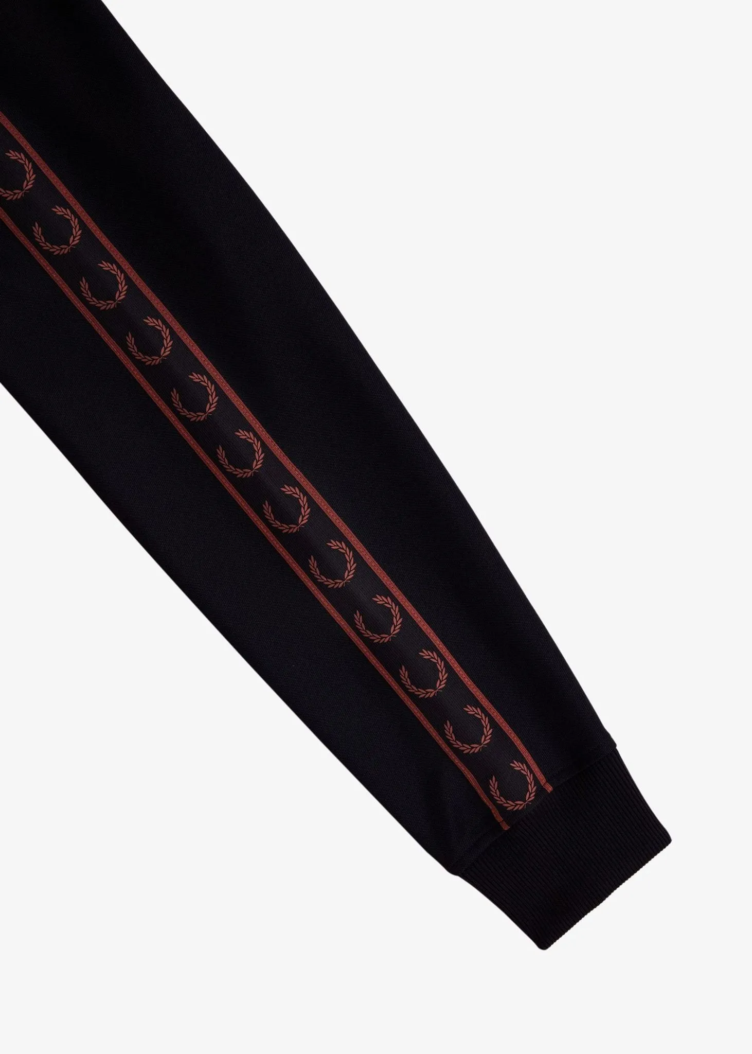 Contrast tape track jacket - black whisky brown
