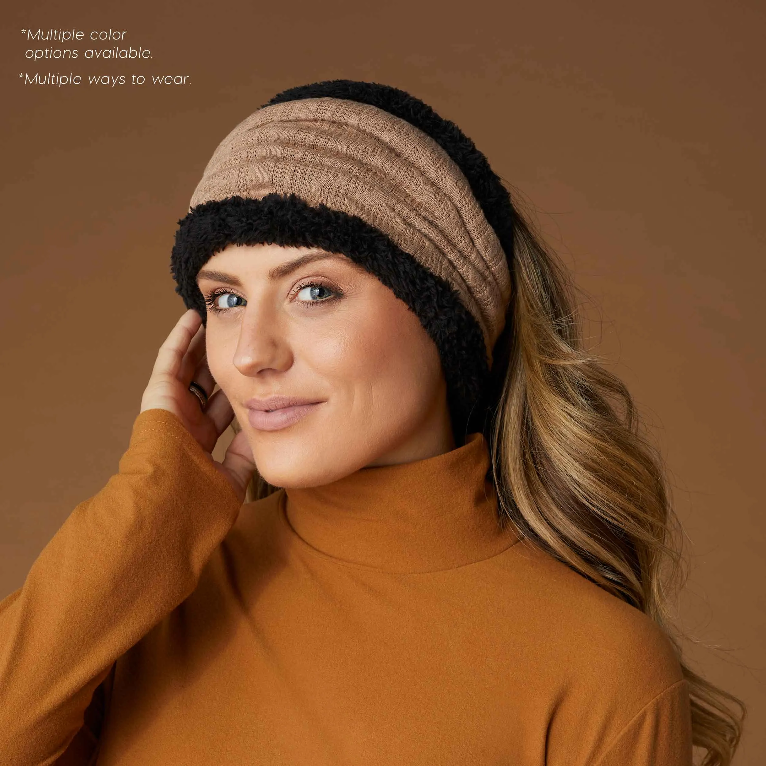 Convertible Snood with Sherpa - Grey