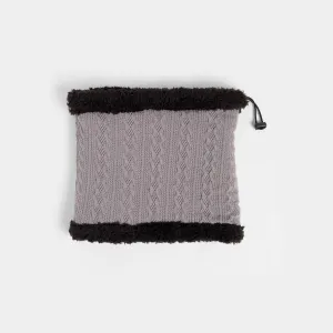 Convertible Snood with Sherpa - Grey