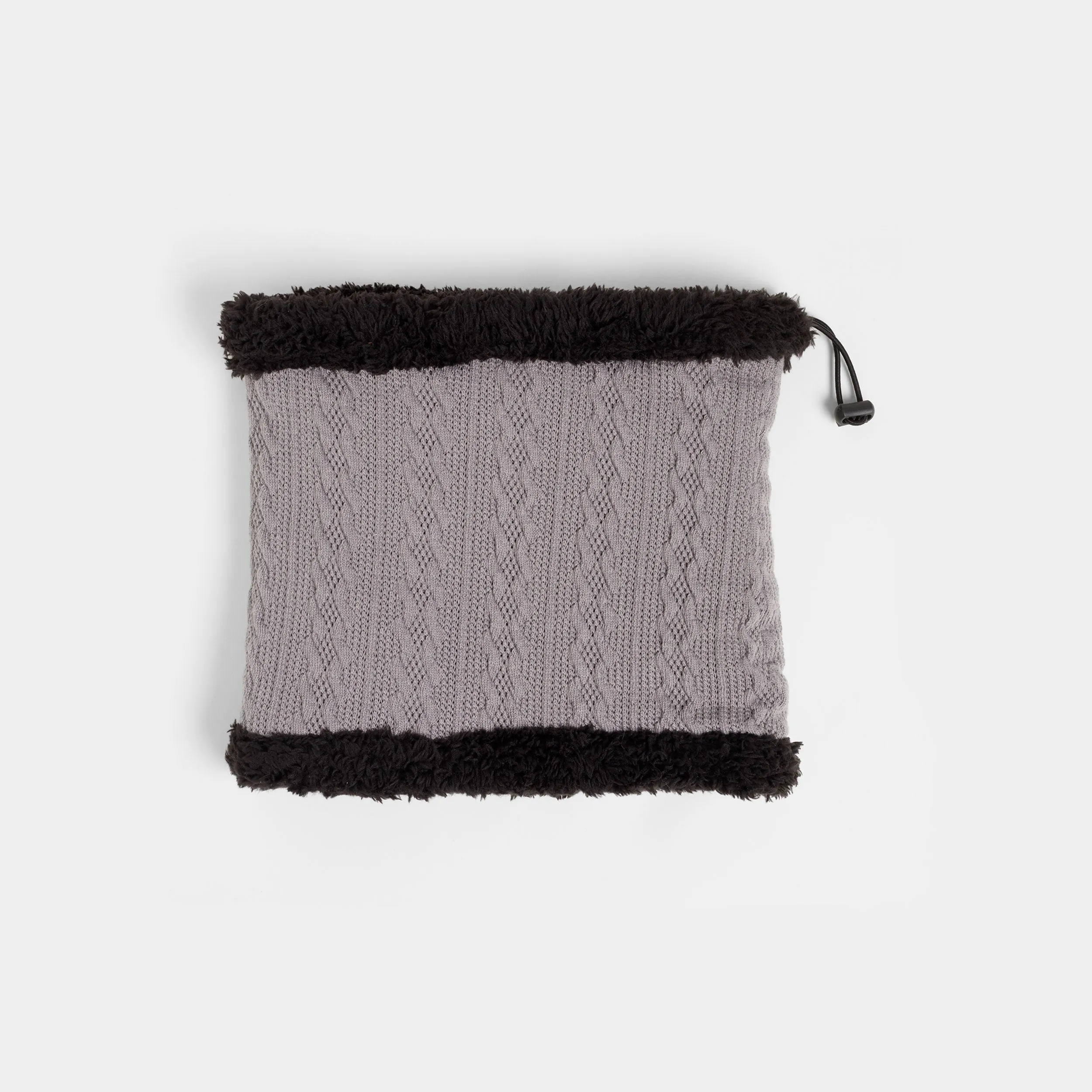 Convertible Snood with Sherpa - Grey