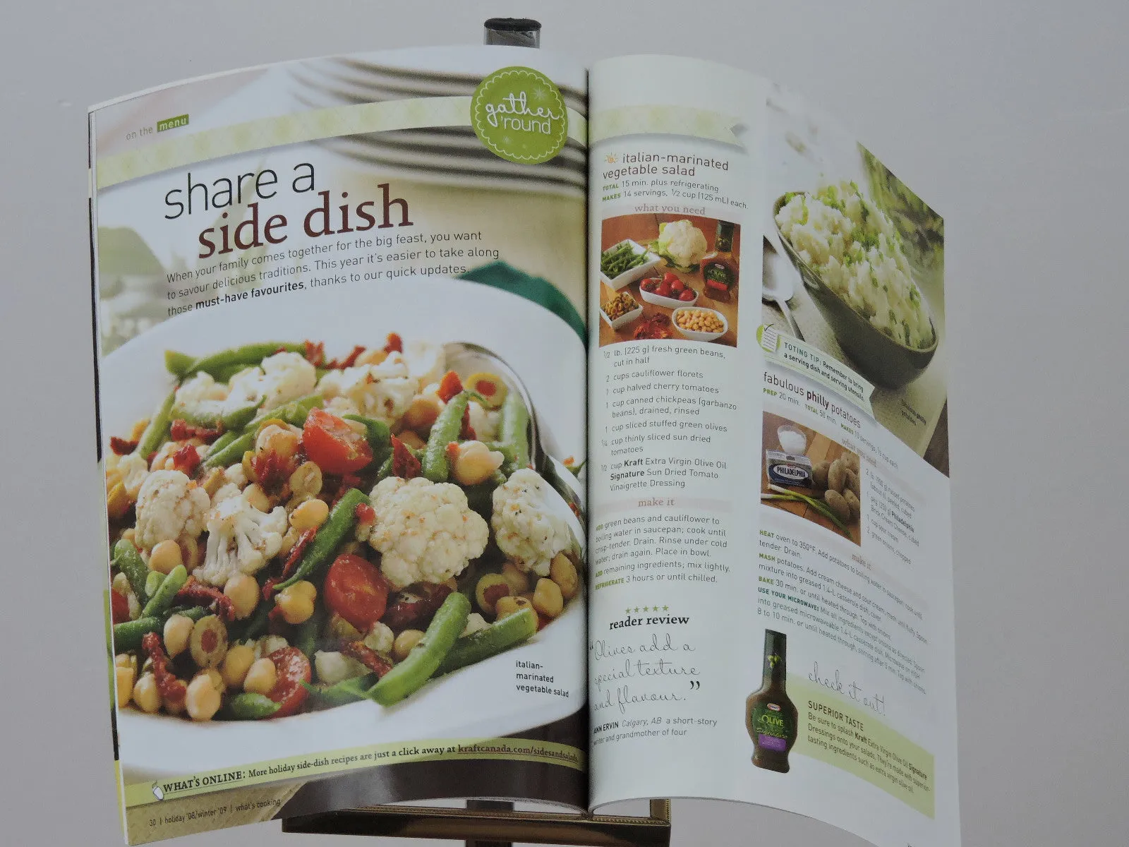 Cook Books - Kraft Kitchens "What's Cooking" - 2008 - Holiday Issue - 2009 Winter Issue