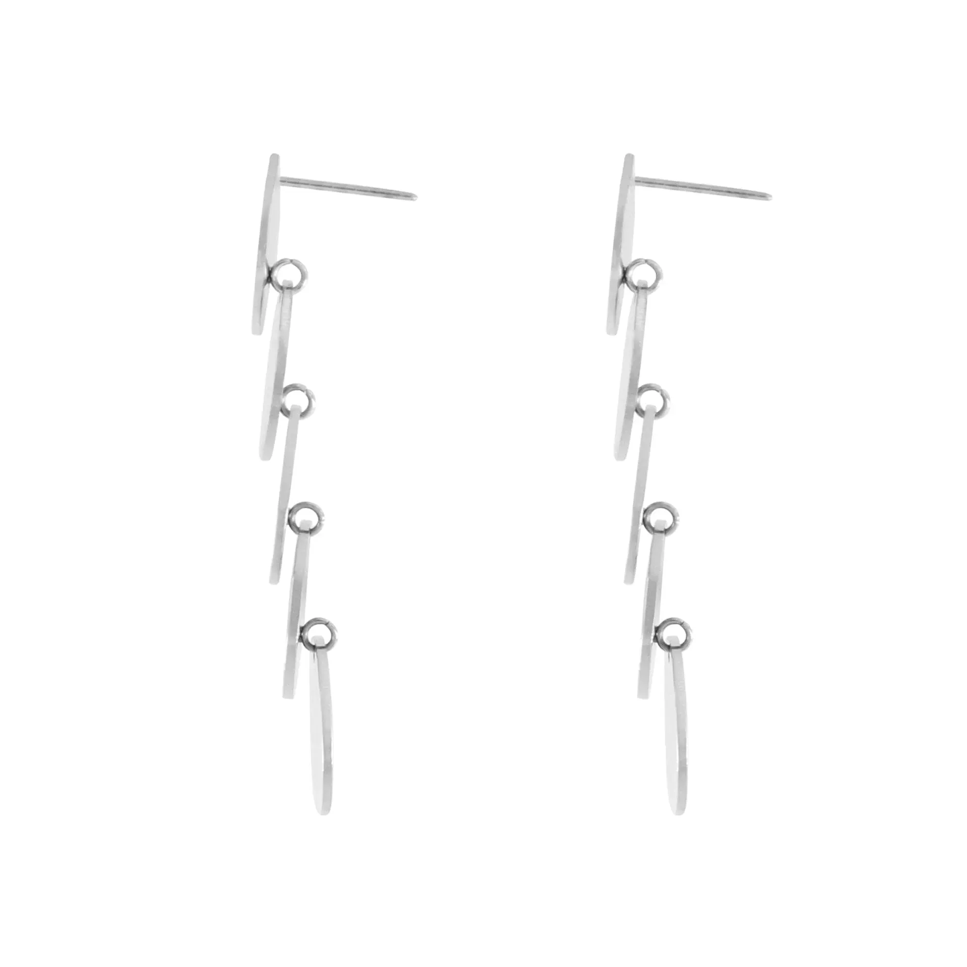 Courage Waterproof 5 Dot Statement Earring Silver Plating