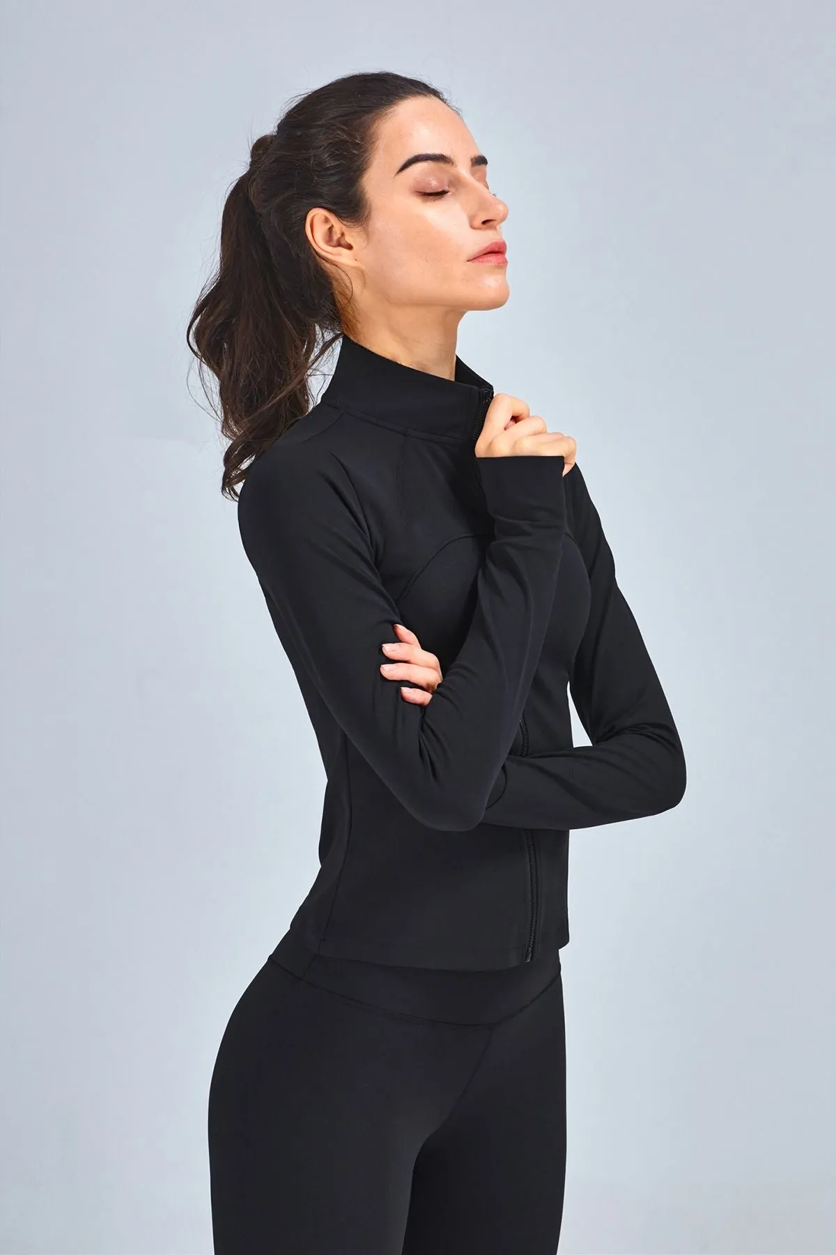 Crop Track Jacket & Leggings Set Activewear