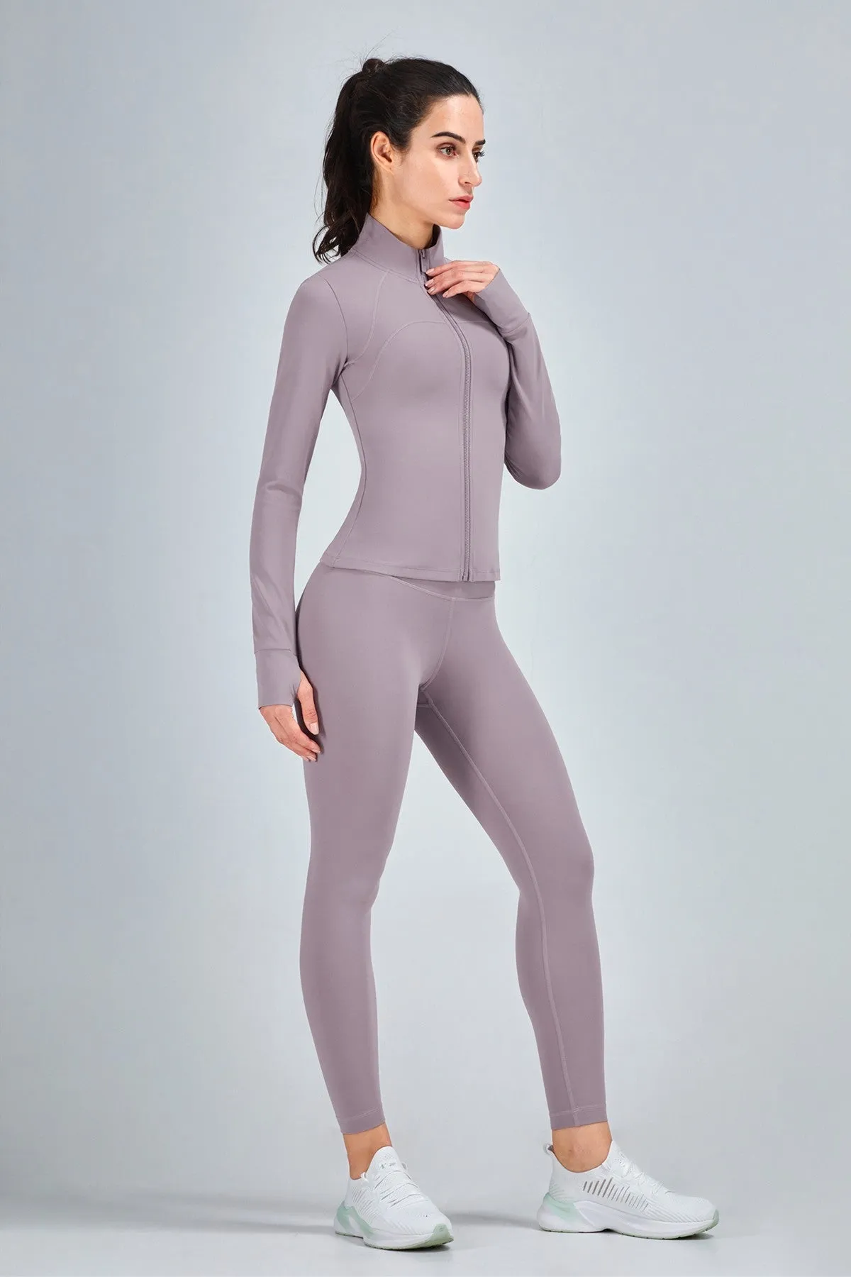 Crop Track Jacket & Leggings Set Activewear