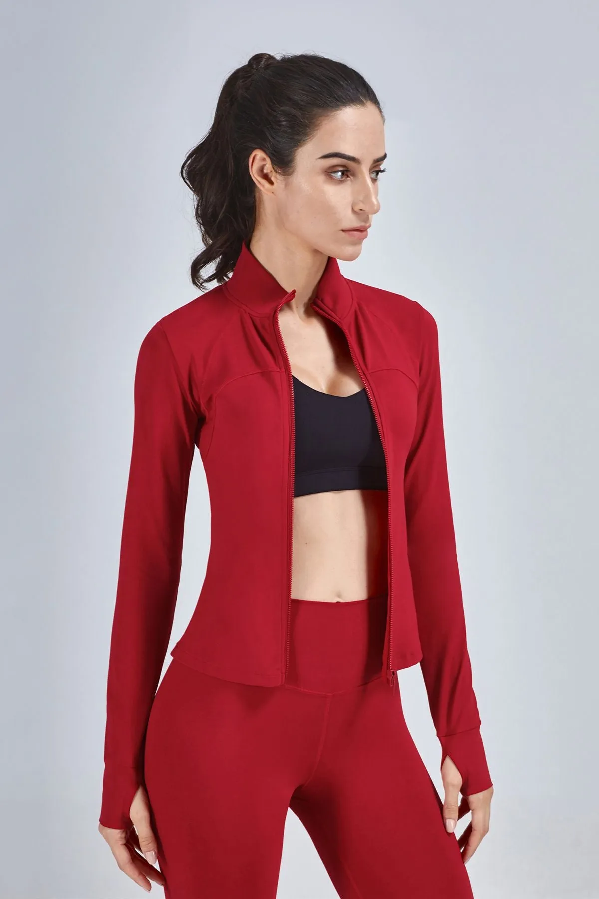 Crop Track Jacket & Leggings Set Activewear