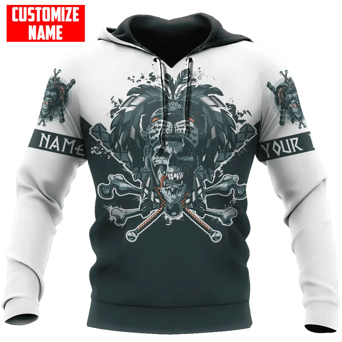 Custom Aztec Hoodie Mens, 3D Womens Aztec Hoodie Aztec Pullover Hoodie Aztec Gift For Him Her