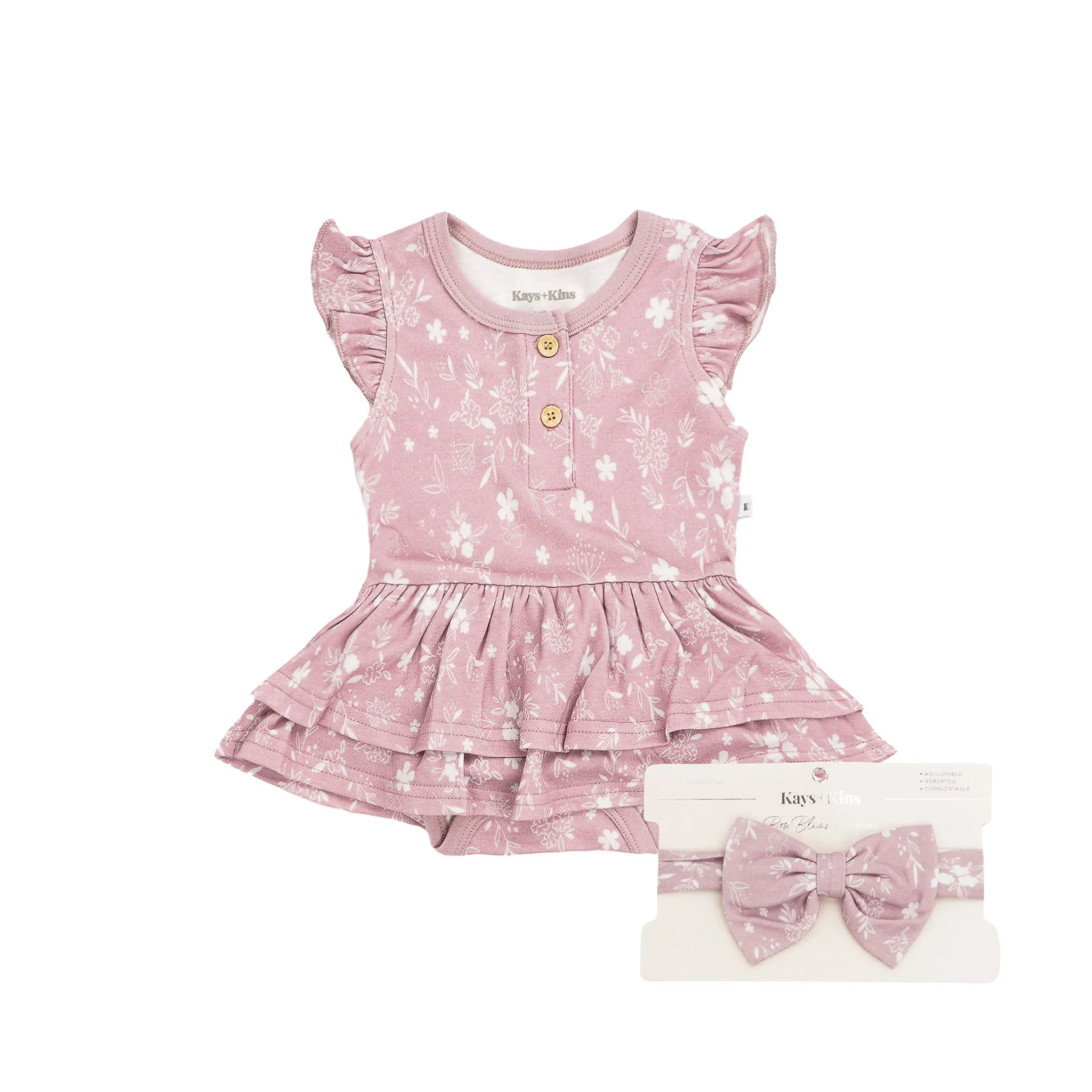 Dress Bodysuit   Headband - Blooming Magic