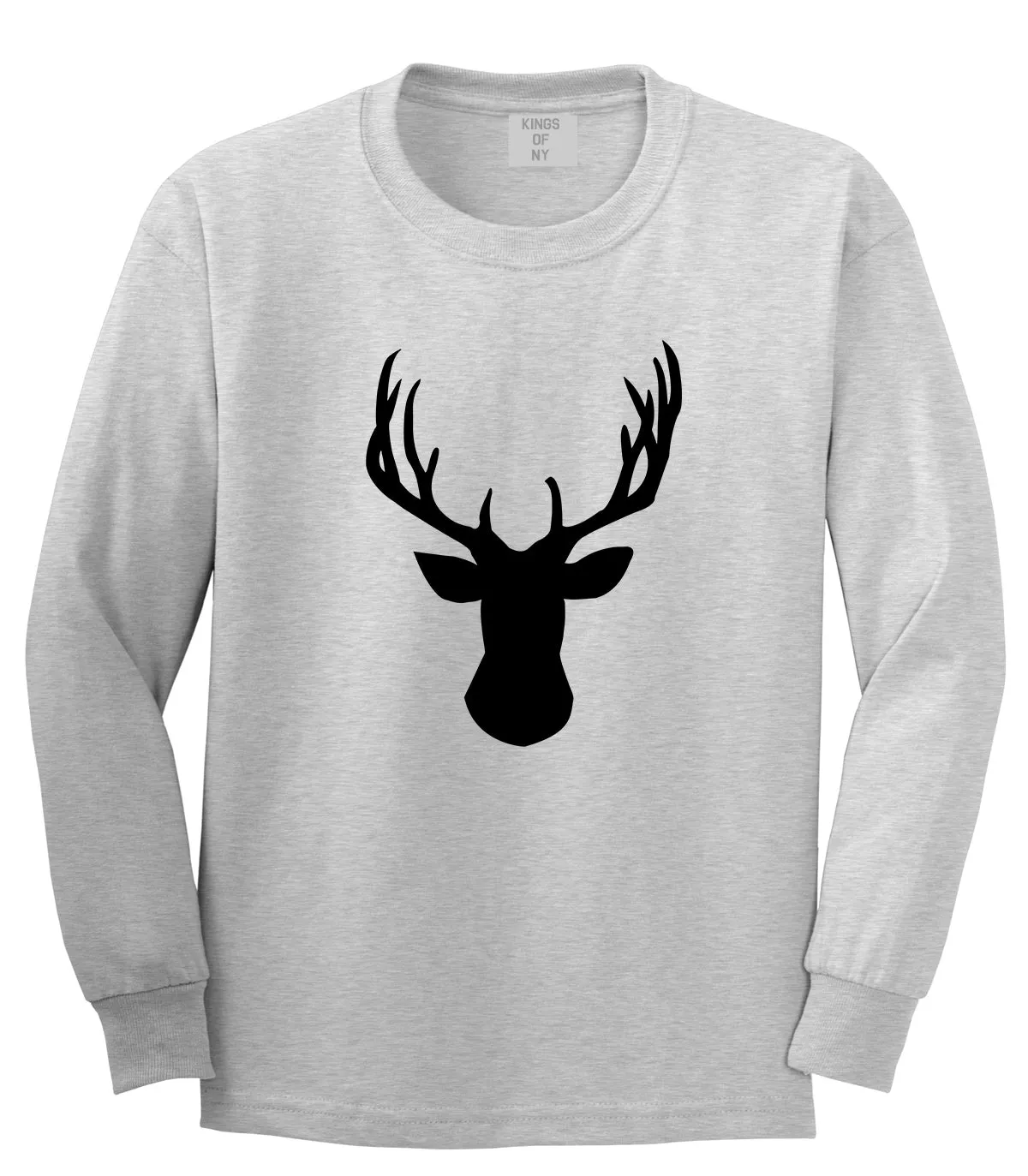 Elk Antler Deer Animal Mens Long Sleeve T-Shirt