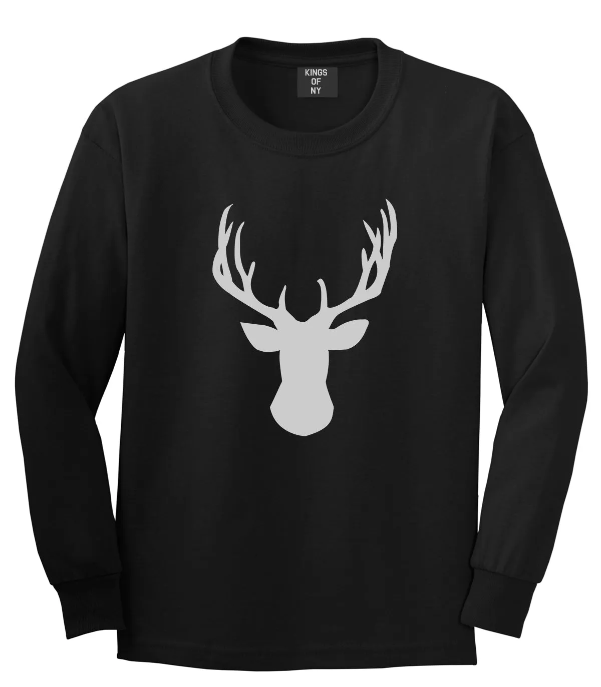 Elk Antler Deer Animal Mens Long Sleeve T-Shirt