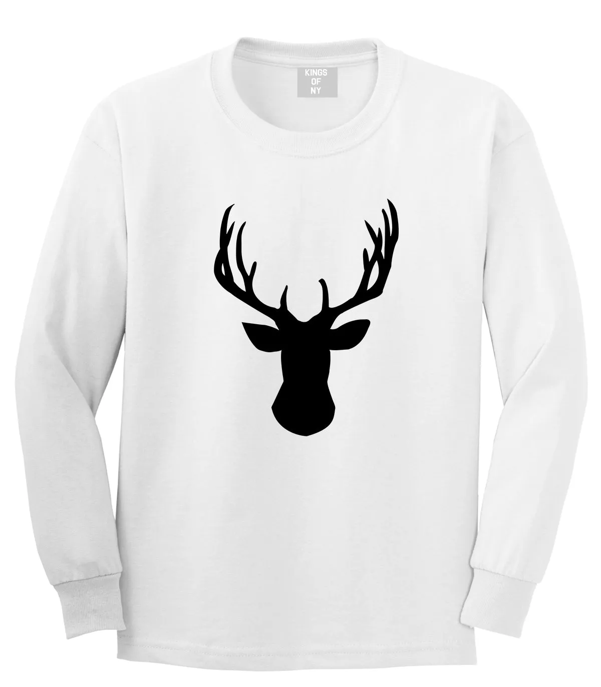 Elk Antler Deer Animal Mens Long Sleeve T-Shirt