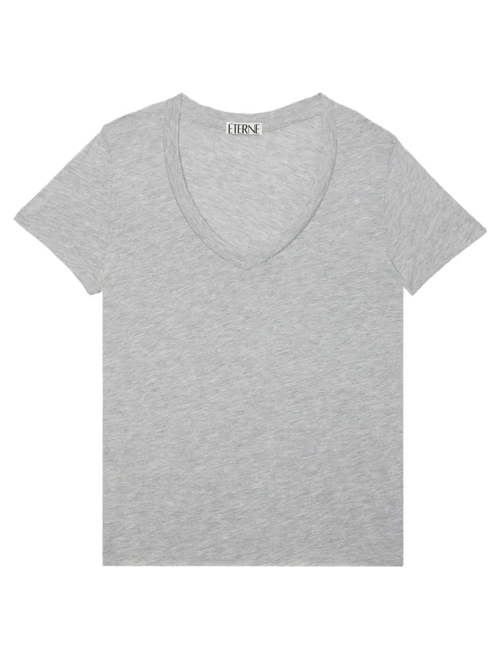 Eterne Vneck t-shirt heather grey